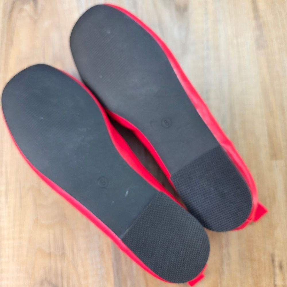 🩵NIB Red Square Toe Slip-on Ballet Flats Size 8 - Picture 9 of 9